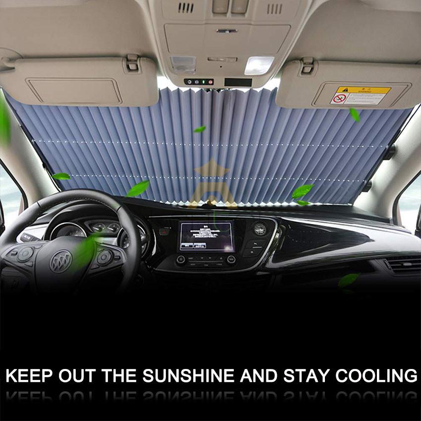 LEVTOP【Promotion】Car Sunshade Automatic Car Windshield Car Accessories  Interior Foldable Car Window Sun Shade Sunscreen Adjustable Car Sun Shade  Cover retracto Auto UV Screen Car | Lazada PH
