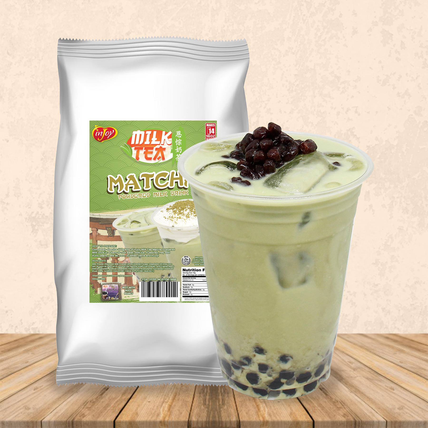 inJoy Matcha Milk Tea 500g Instant Powdered Milk Tea Drink review and