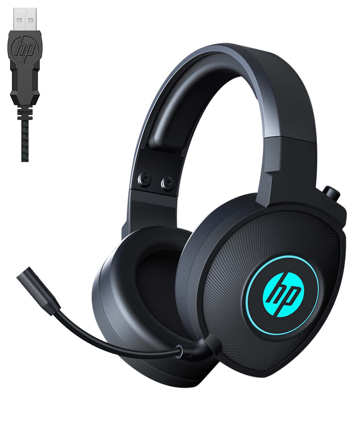 HP 8008 Headphone 7.1 Stereo Headset USB2.0 Headphones with Mic ...