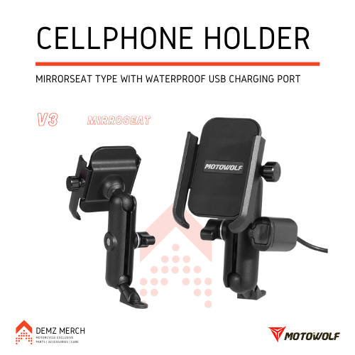 MOTOWOLF Cellphone Holder V3 Mobile Holder with Charging Port ...