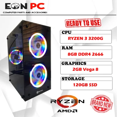 AMD Ryzen 3 3200G 4Cores 4Threads DDR4 GAMING Computer Desktop with 2G VEGA GRAPHICS