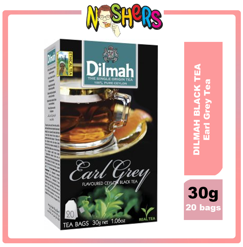 Noshers Dilmah Earl Grey Flavored Black Tea Ceylon Black Tea Tea Bags Dilmah Tea Real Tea