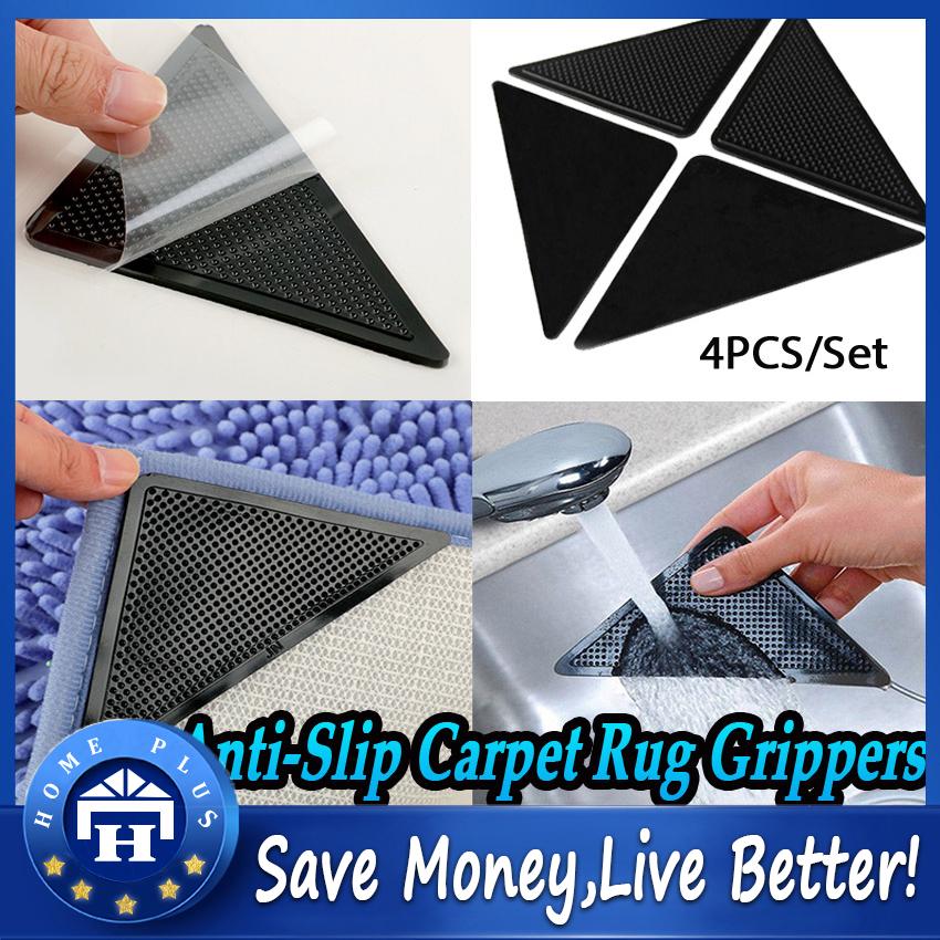 10Pcs Carpet Mat Grippers Anti-Slip Rug Stickers Sofa Cushion Skid Tape Reusable 