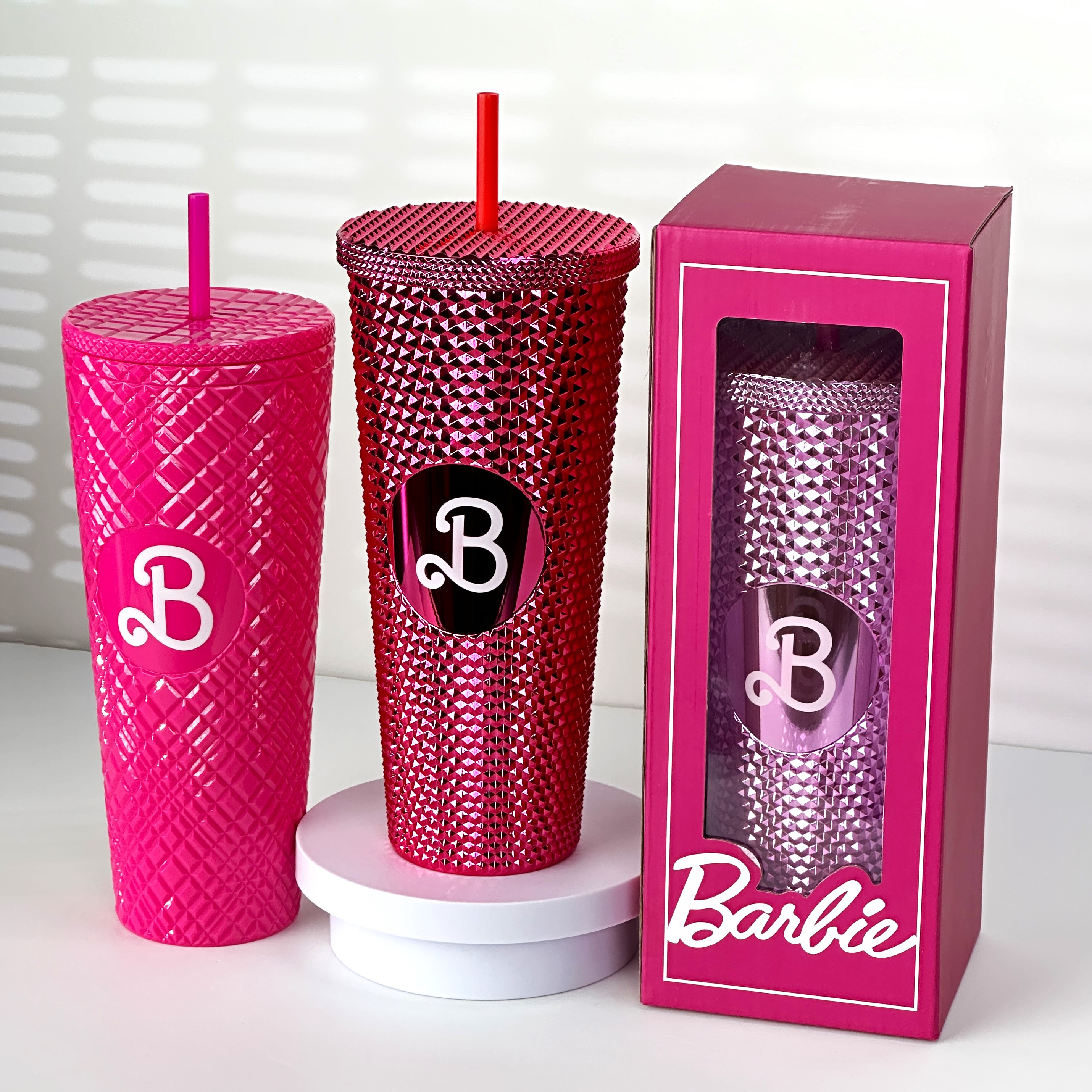 Barbie 24 Oz Cup, Plastic Drinking Cup With Straw 