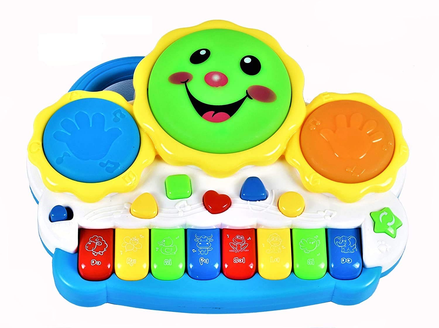 2 In 1 Kids Music Keyboard Drum Flashing Learning Development Musical ...