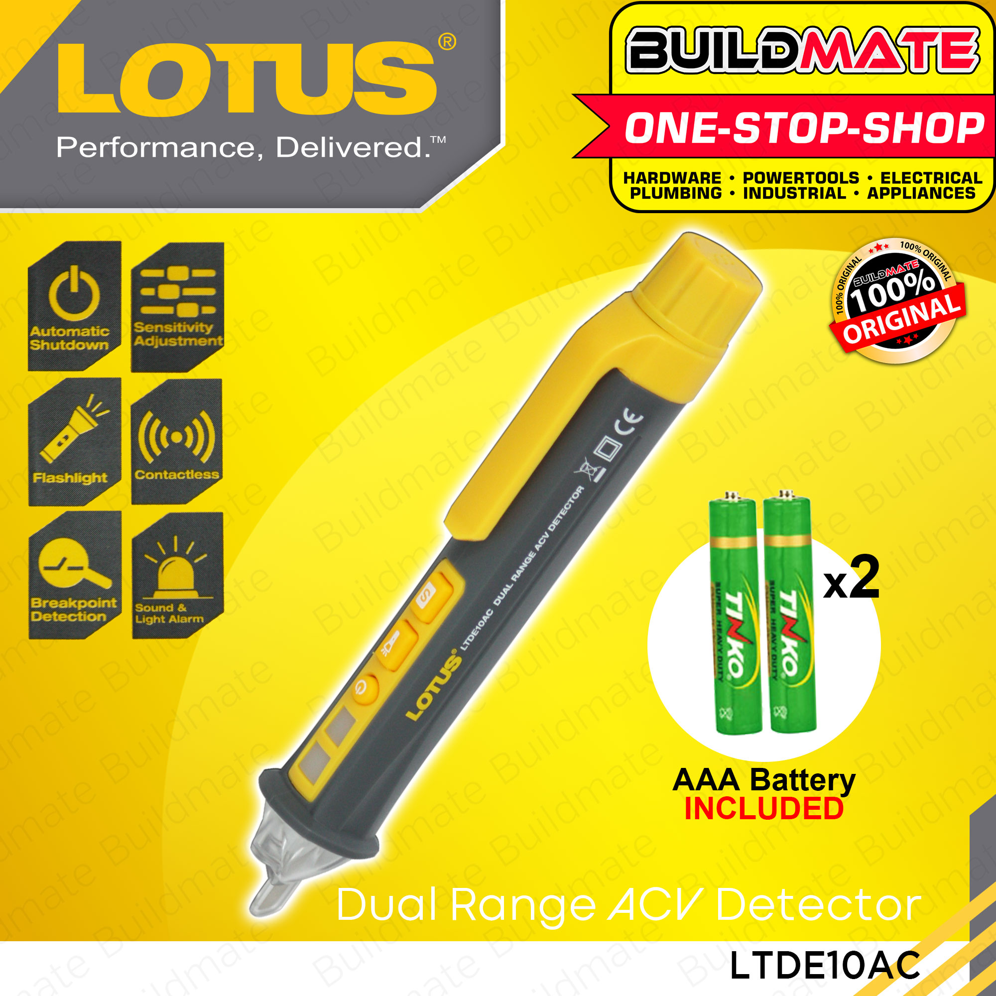 LOTUS Dual Range Noncontact AC Voltage Detector Finder Measuring Tools
