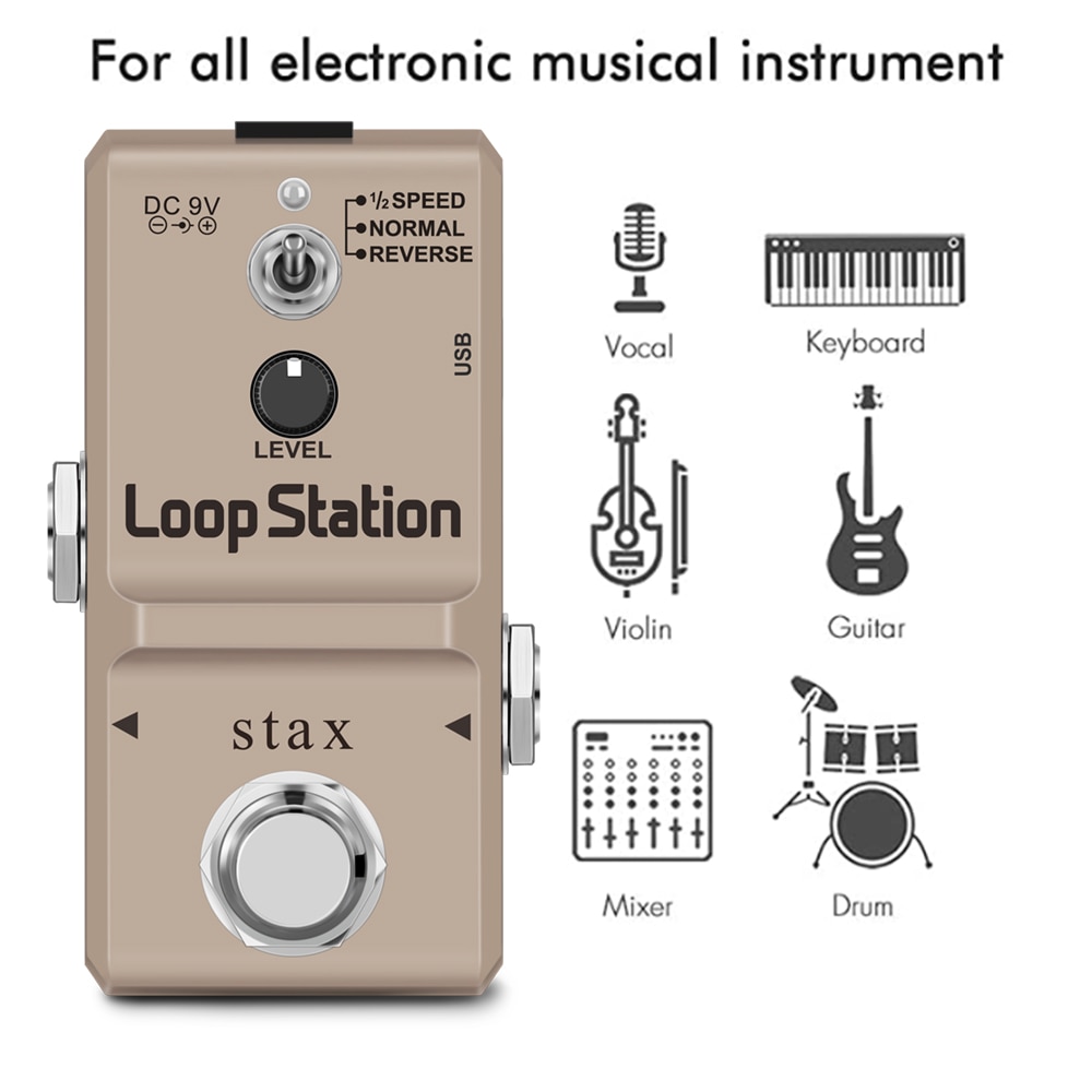 Stax LN332S Loop Station 48K Looper Pedal Unlimited Overdubs 10