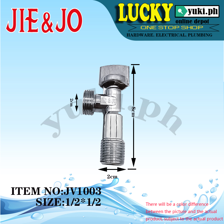 JV1003/JV1004 ANGLE VALVE 1/2x1/2, 1/2x3/8 ( JIE&JO ) | Lazada PH