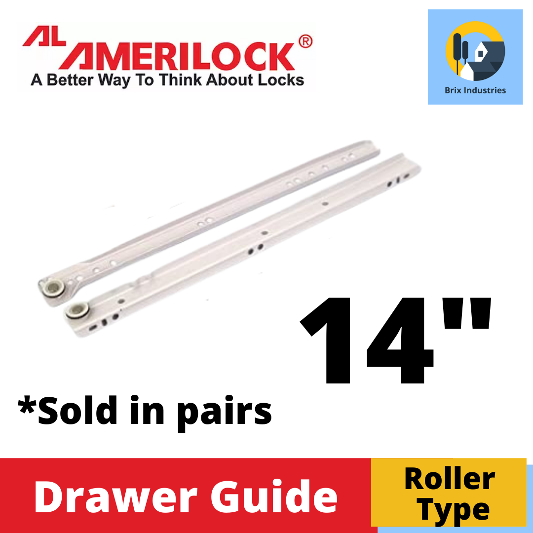 Amerilock Drawer Guide Roller Type Drawer Slide 12" 14" 16" 18" 20" 22