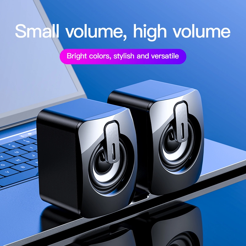 【Super Sound】Niye USB Wired Speaker, Desktop Computer Subwoofer Audio Super Bass Stereo Music Player Mini Digital Speaker for Computer Laptop PC