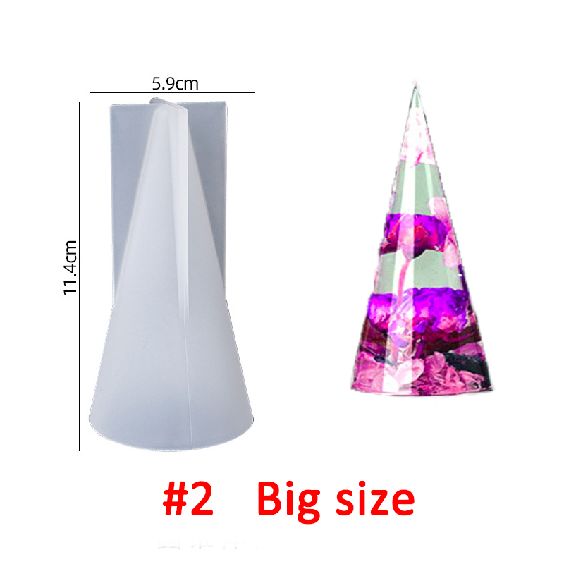 Ring Holder Cone Resin Molds Crystal Pyramid Silicone Epoxy Resin Moulds  For DIY Ring Stand Jewelry Display Stand Candle Making