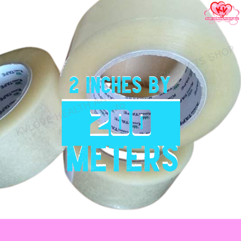 200METER'S Wide Transparent Tape Big Roll Sealing Tape Long Express Packing And Binding Tape KV