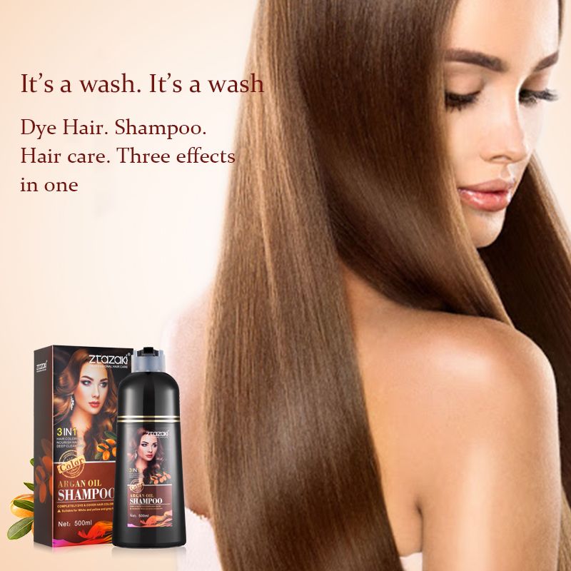Sin Hair Black/Brown Shampoo 500ml Japan MOKERU Black Hair Dye Shampoo