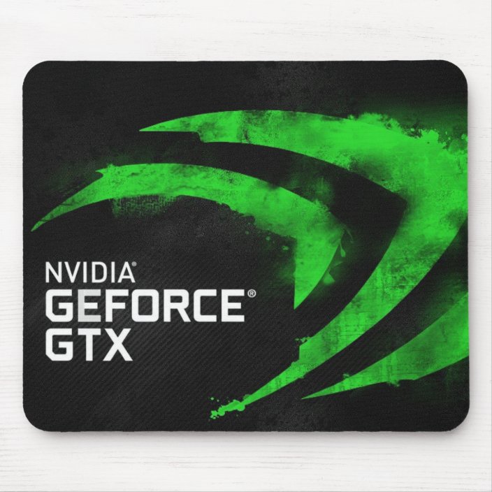 NVIDIA Rubber Mouse Pads Gaming Mouse Pads 3mm Size 8.5x7 Inches