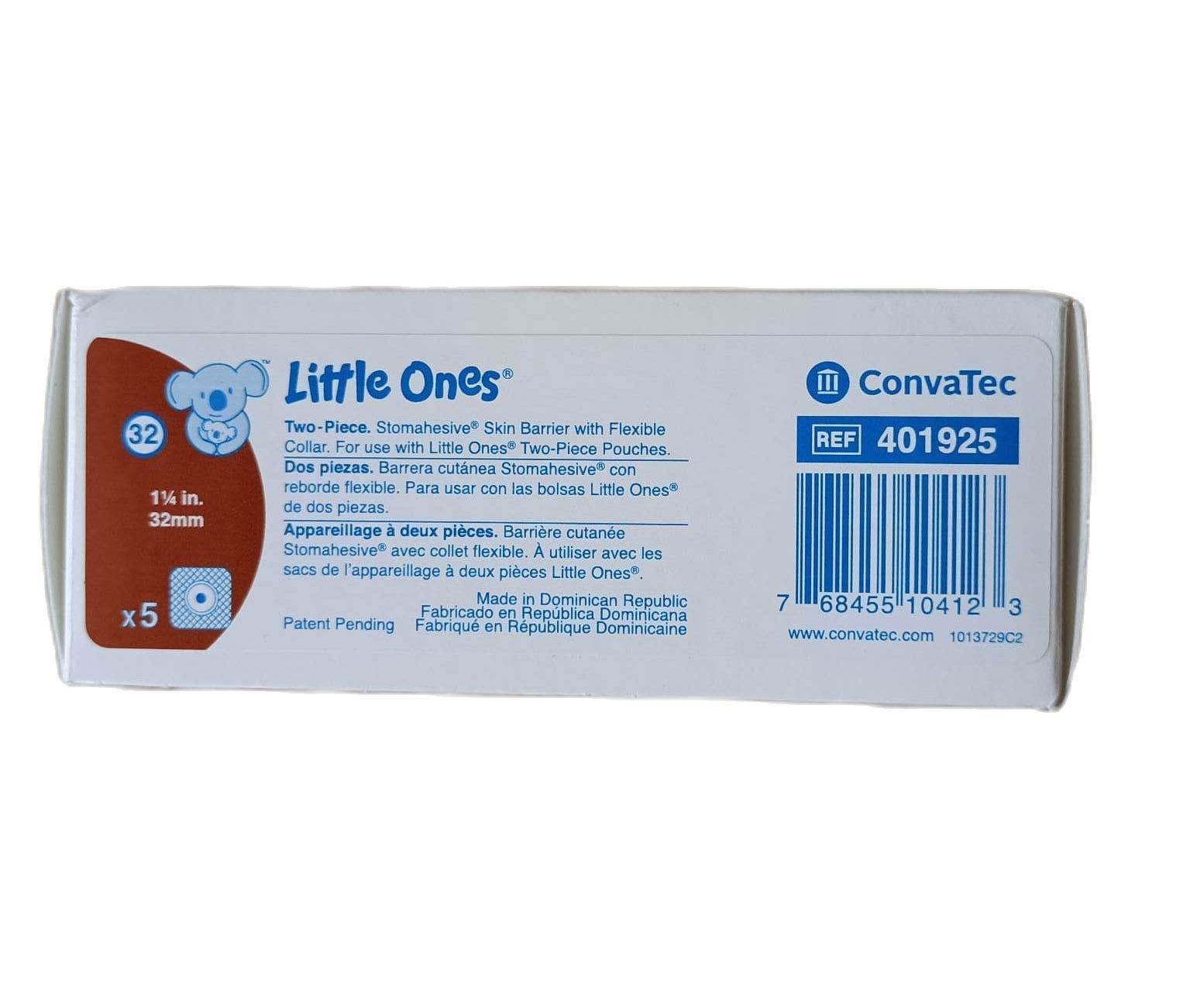 Barrière cutanée Esteem synergy® Little Ones® Stomahesive® flexible avec collet hydrocolloïde adhésif, petit, pour stomies de 4.8 à 32 mm (3/16 to 1 1/4 po)