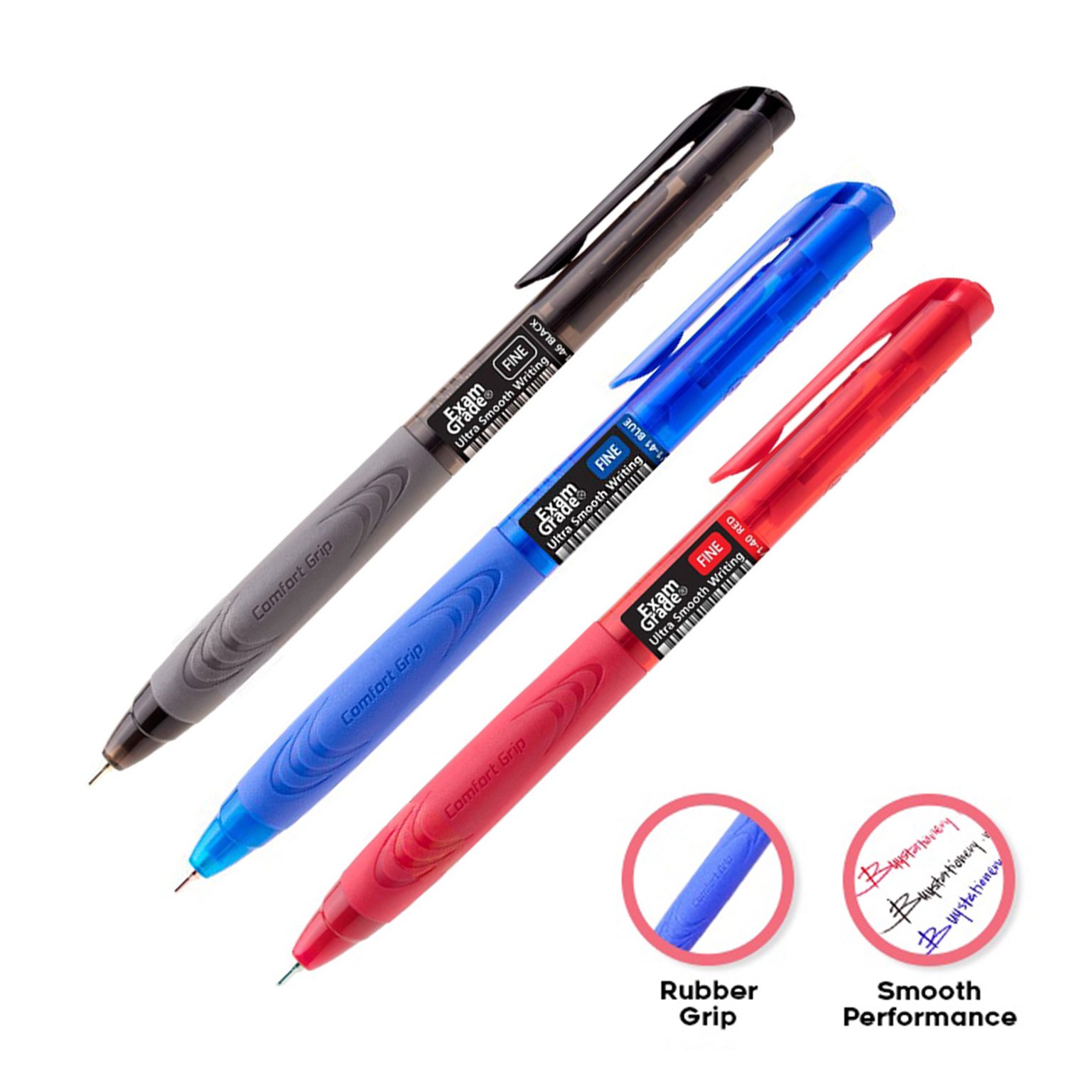 STABILO Exam Grade 388 Retractable Ballpoint Pen Ballpen Black, Blue ...