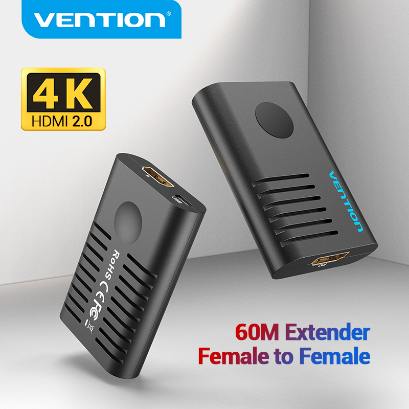 Vention HDMI Extender HDMI 2.0 Female to Female Repeater up to 10m 60m