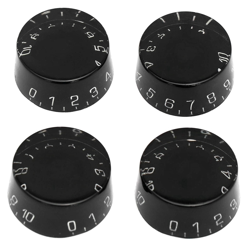 4Pcs Electric Guitar Top Hat Knobs Speed Volume Tone Control Knobs