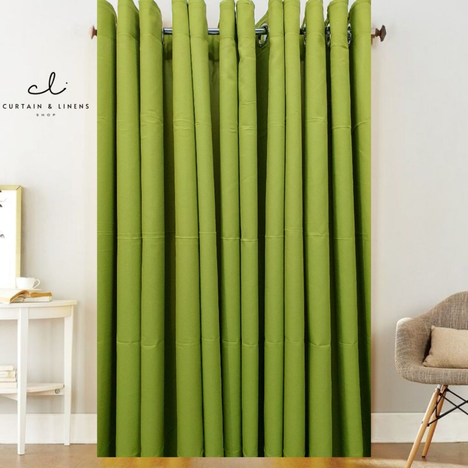 Avocado Plain Ring Curtain 7ft Long Lazada Ph