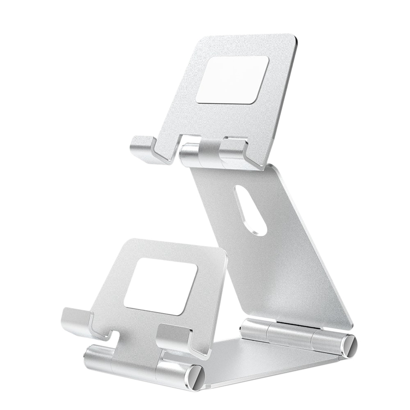 Bảng giá Phone Holder Aluminum Alloy Rotatable Holder Stand Desktop Double Table Holder Bracket for Iphone Samsung Tablet Silver Phong Vũ