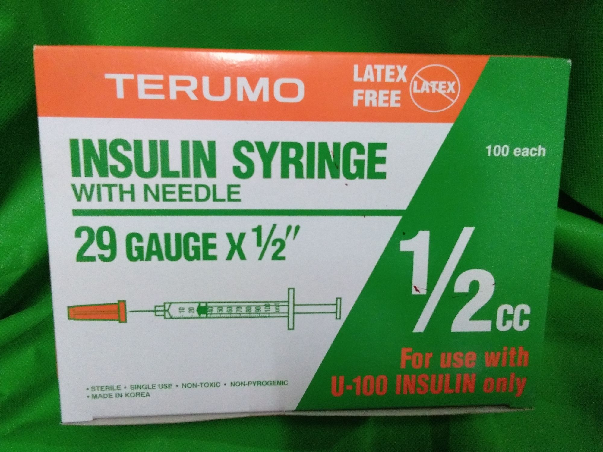 100each Terumo Insulin Syringe With Needle 29 Guaze X 1 2 Cc For Use With U 100 Insulin Only Lazada Ph