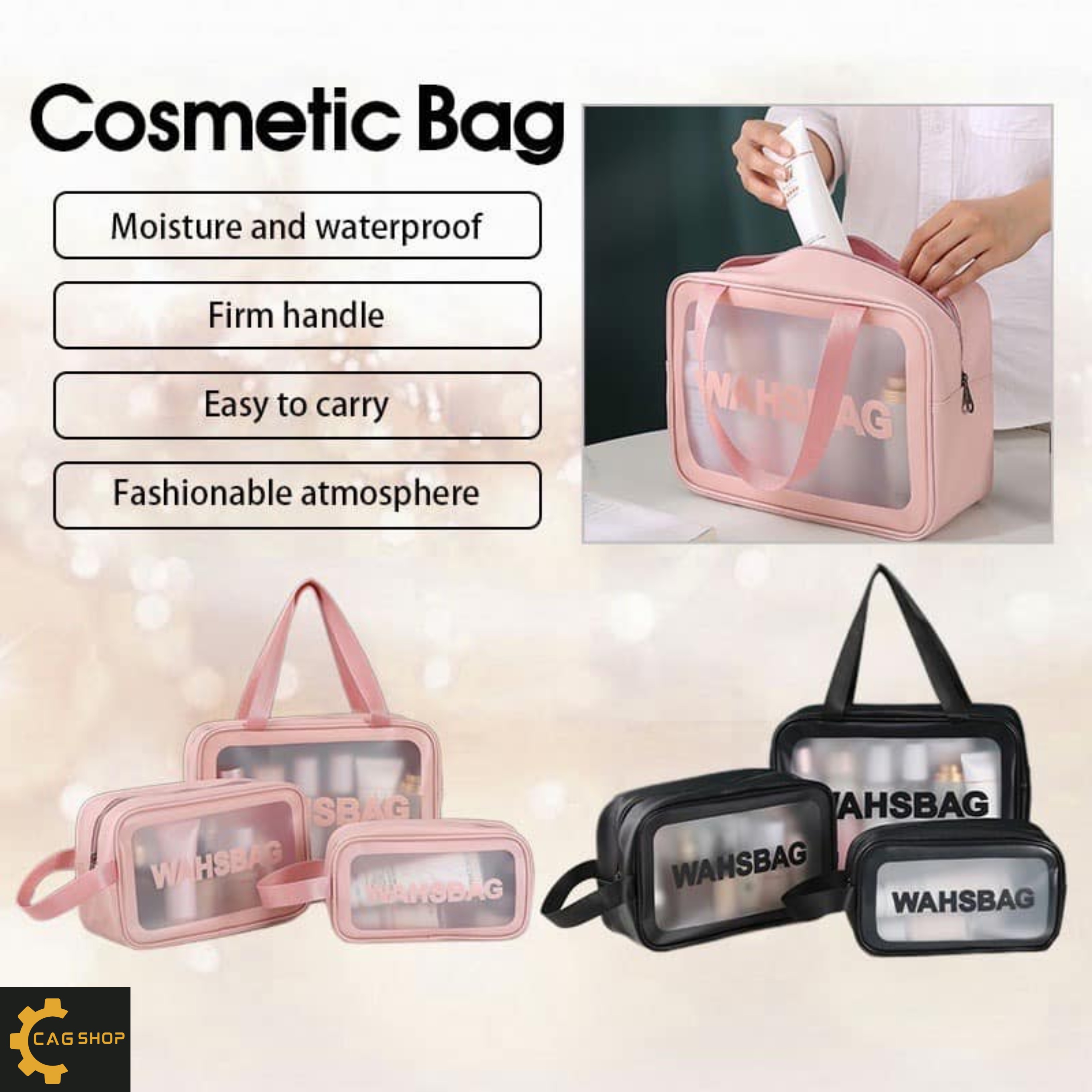 Cosmetic Bag Trendy Toiletry Bag CAG Shop Clear Travel Toiletry