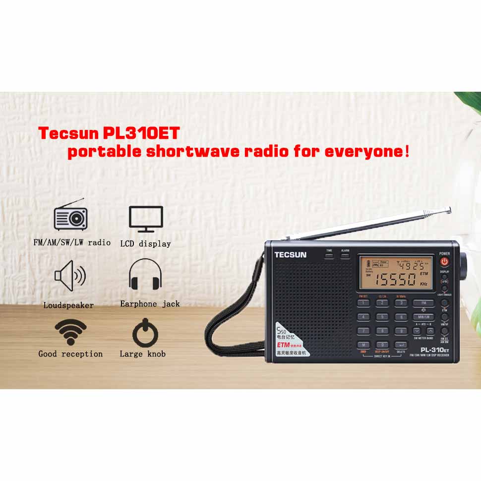 Tecsun PL-310ET Full Radio Digital Demodulator FM/AM/SW/LW Stereo Radio  Portable Internet Radio For English Russian User Lazada PH