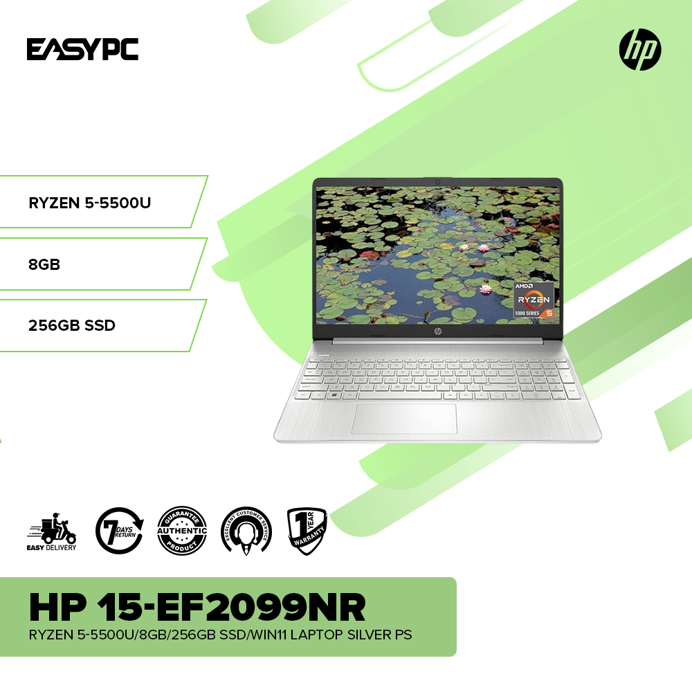 EasyPC HP 15-ef2099nr Ryzen 5-5500U/8GB/256GB SSD/Win11