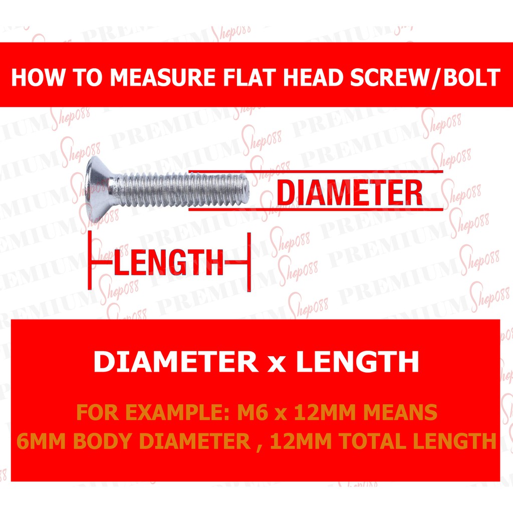 M6 6MM Stainless Flat Head Pan Head Bolt JF JP SS Phillips Bolts