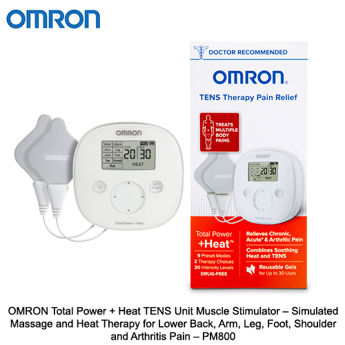 Omron Total Power + Heat™ TENS Unit - Helps Relieve Arthritic Pain