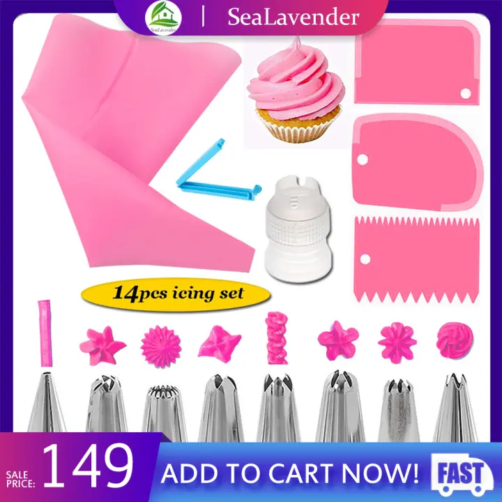 Sealavender 14pcs Cake Decorating Supplies Kit Cupcake Decorating