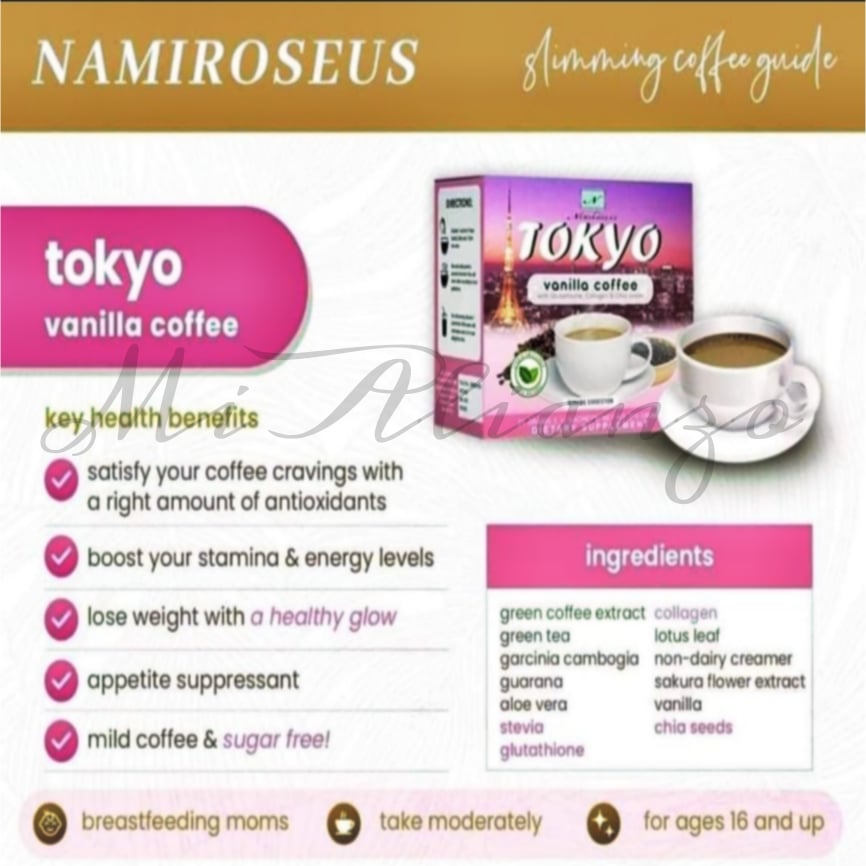 Tokyo Vanilla Coffee Slimming Coffee (10 sachets) - NAmiroseus