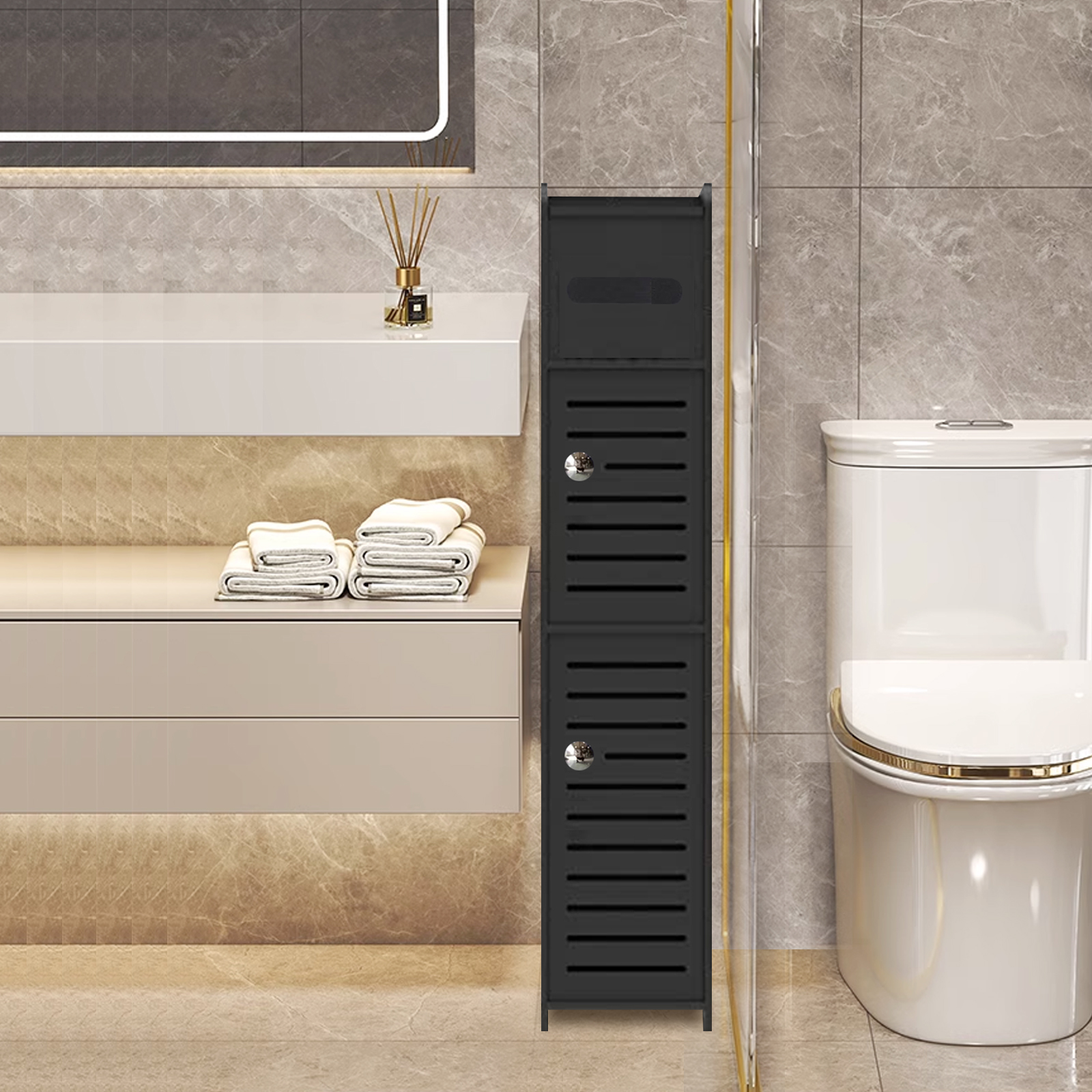 Aojezor Small Bathroom Storage for Small Spaces, Toilet Storage