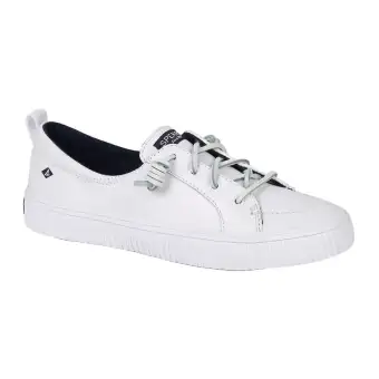 sperry white shoes leather