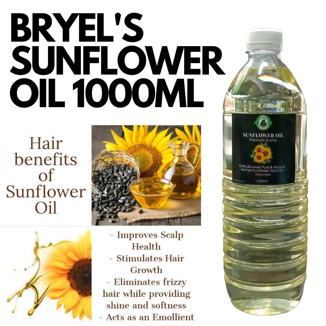 🌻🌻🌻🪔BRYELS SUNFLOWER OIL 1LITER REFINED FOR BODY, MASSAGE OIL, USE IN
