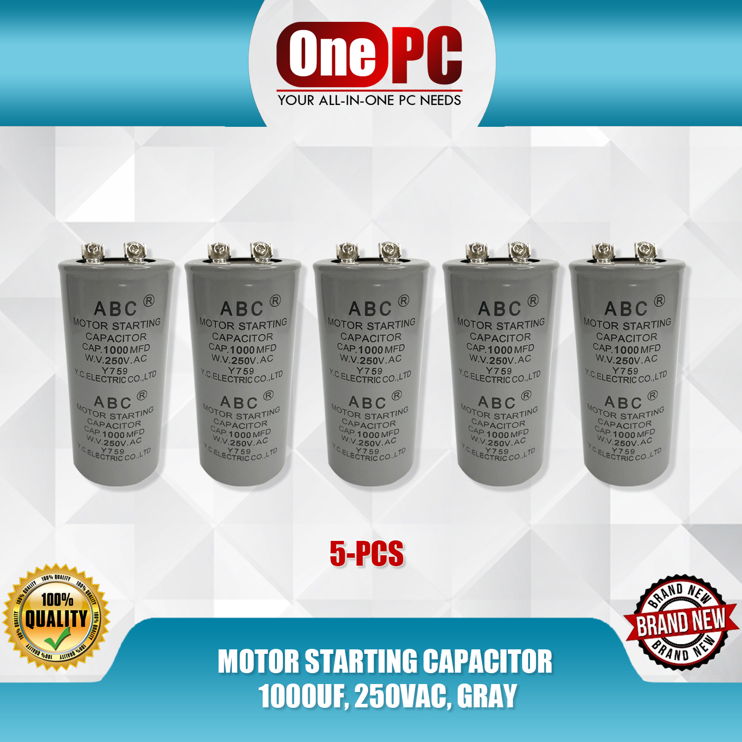 MOTOR STARTING CAPACITOR 1000UF, 250VAC, GRAY Lazada PH