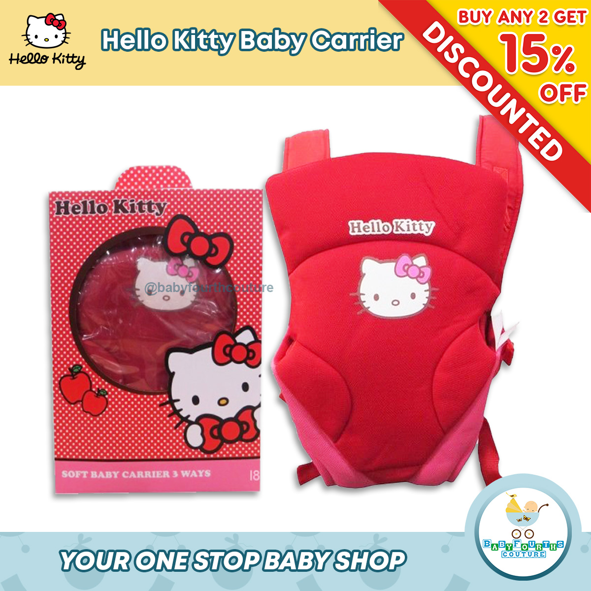 Hello Kitty 3 Ways Soft Baby Carrier HKBC201405 Lazada PH