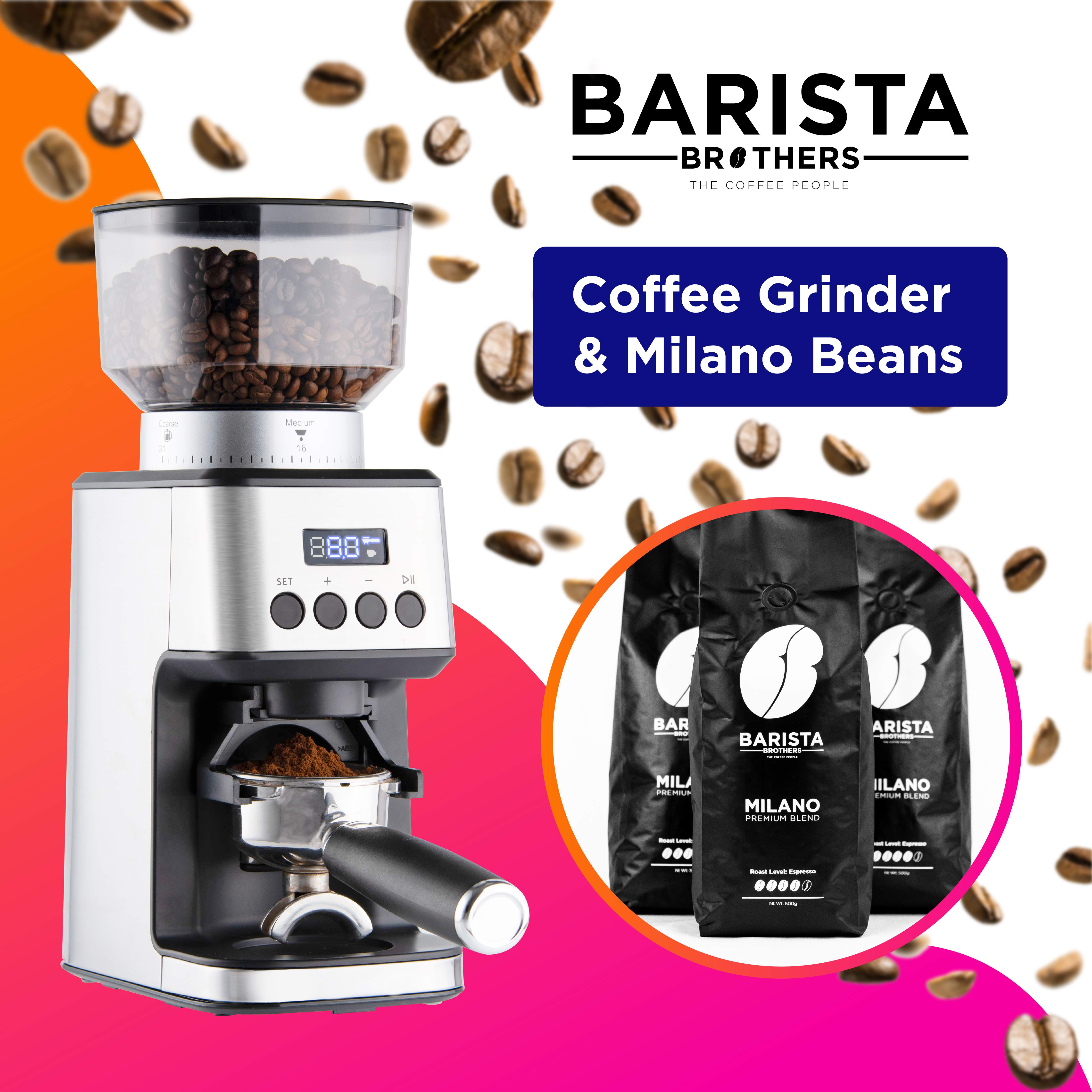 Electronic Smart Coffee Grinder With 500g Milano Dark Roast Coffee Lazada PH