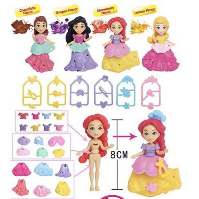 Disney Princess assorted mini dolls 8cm