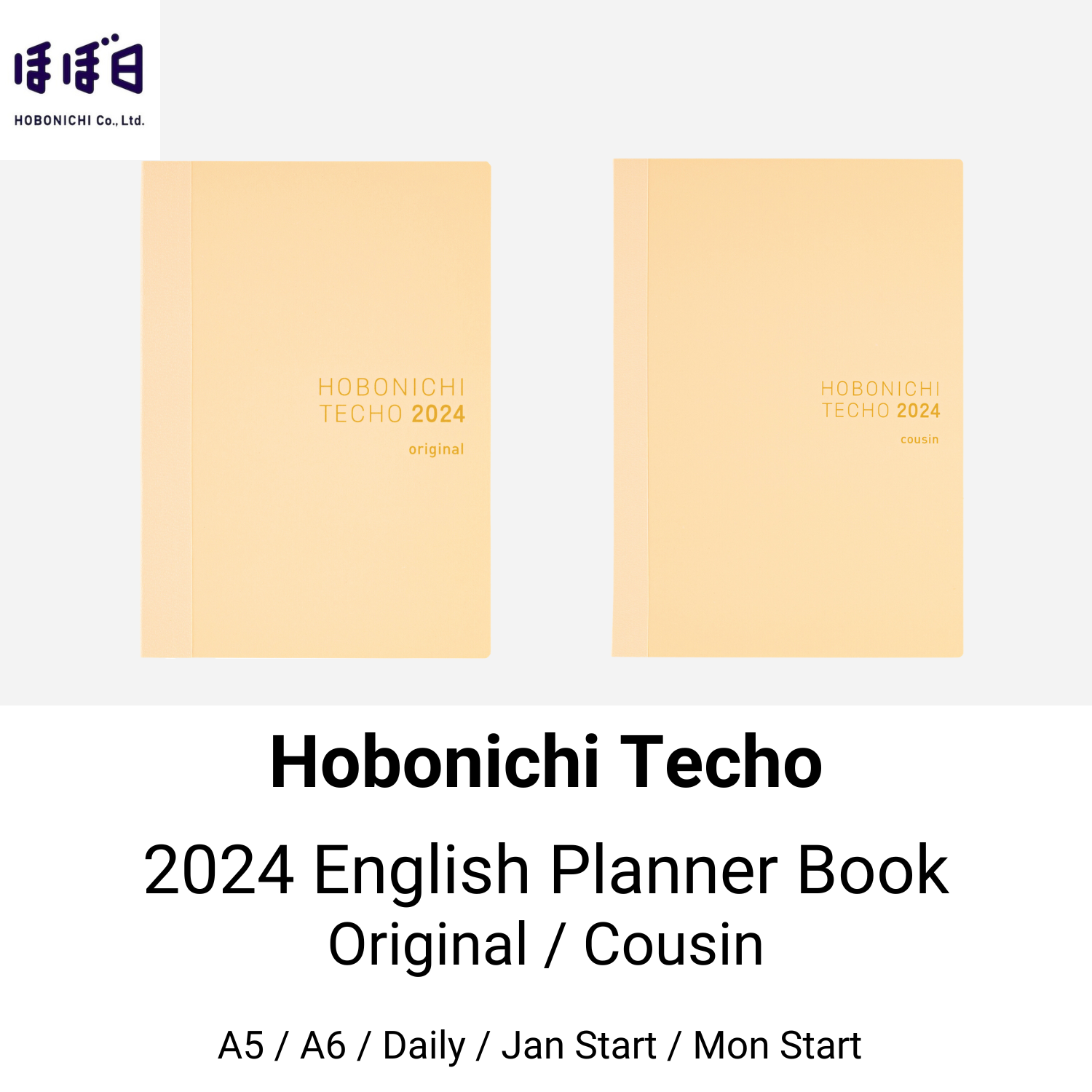Hobonichi Techo 2024 English Cousin Book A5 - Teachit Co