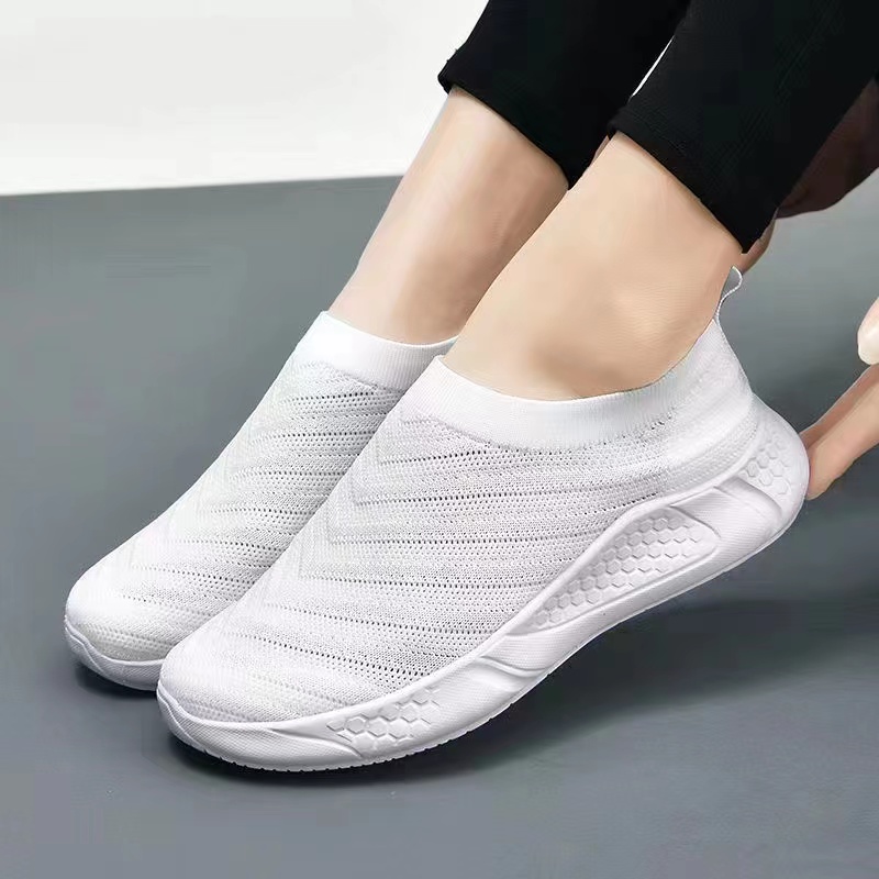Vofox Korean Rubber Shoes For Women Slip On Casual Running Sneakers ...
