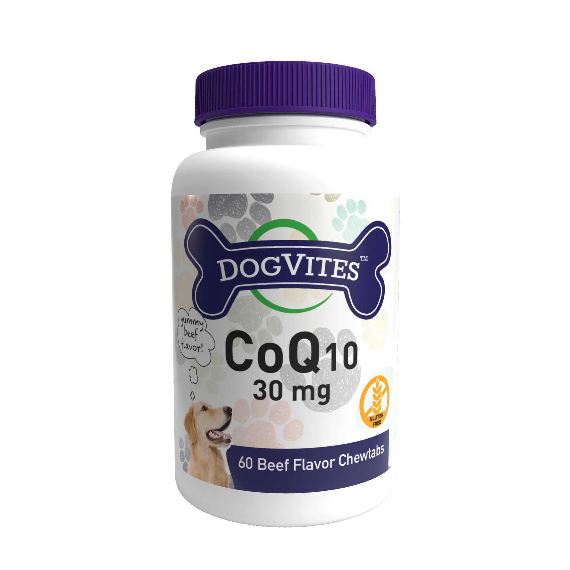 Health Thru Nutrition DogVites CoQ10 for Dogs 30mg 60 Chewable Tablets