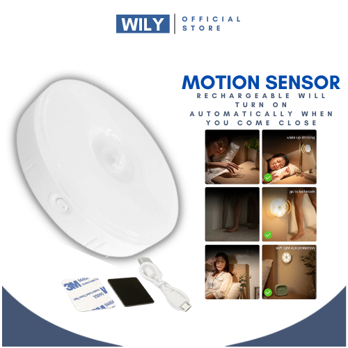 Motion Sensor Detection LED Light Night Lamp Base USB
