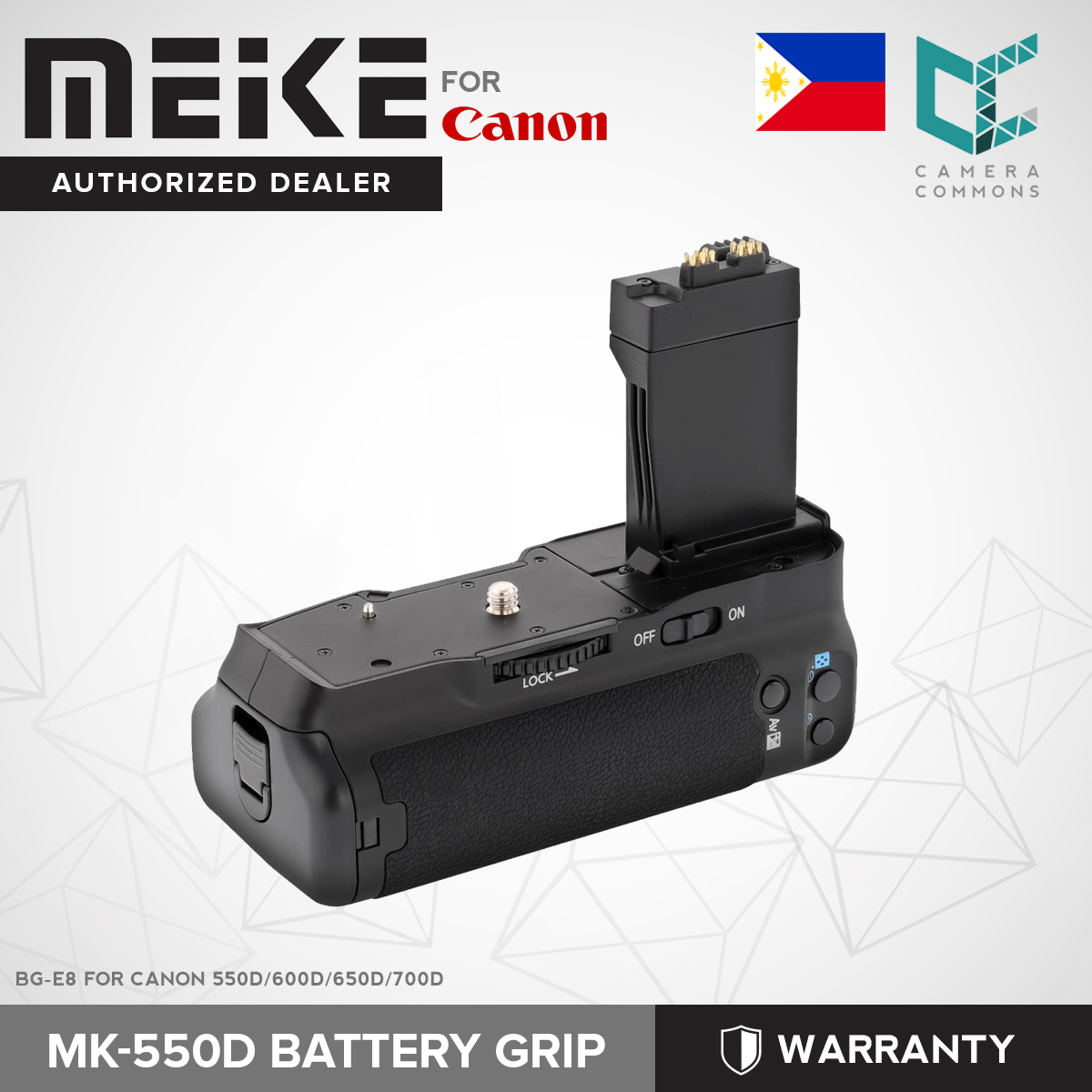MEIKE Battery Grip MK-550D/BG-E8/BP-550D BG for Canon 550D/600D