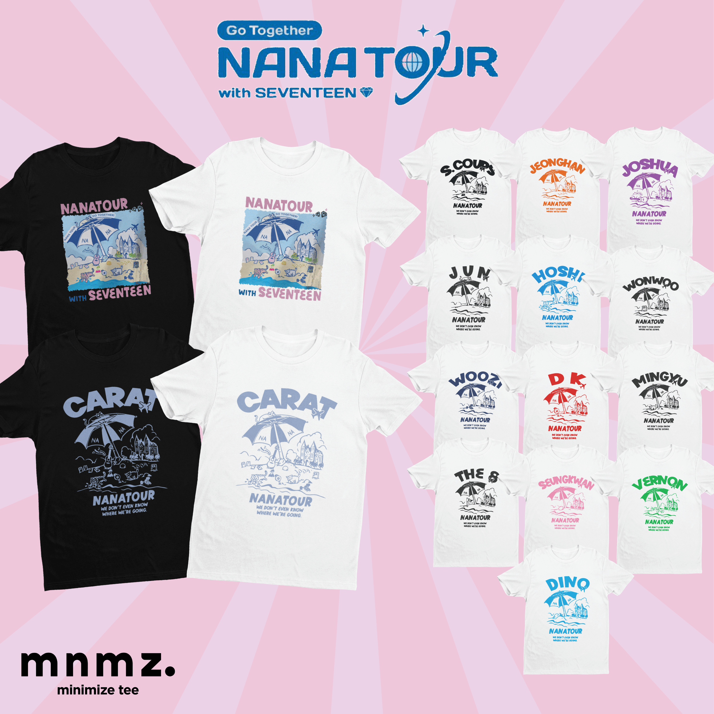 SEVENTEEN NANA TOUR GRAPHIC PRINTS SHIRT | MINIMIZE TEES Crew Neck