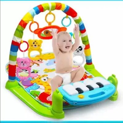 Baby Gym Frame Fitness Play Mat Piano Children Music Carpet Early Education Toy Bed