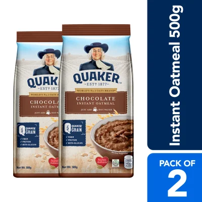 Quaker Flavored Oatmeal Chocolate 500g (Pack of 2)