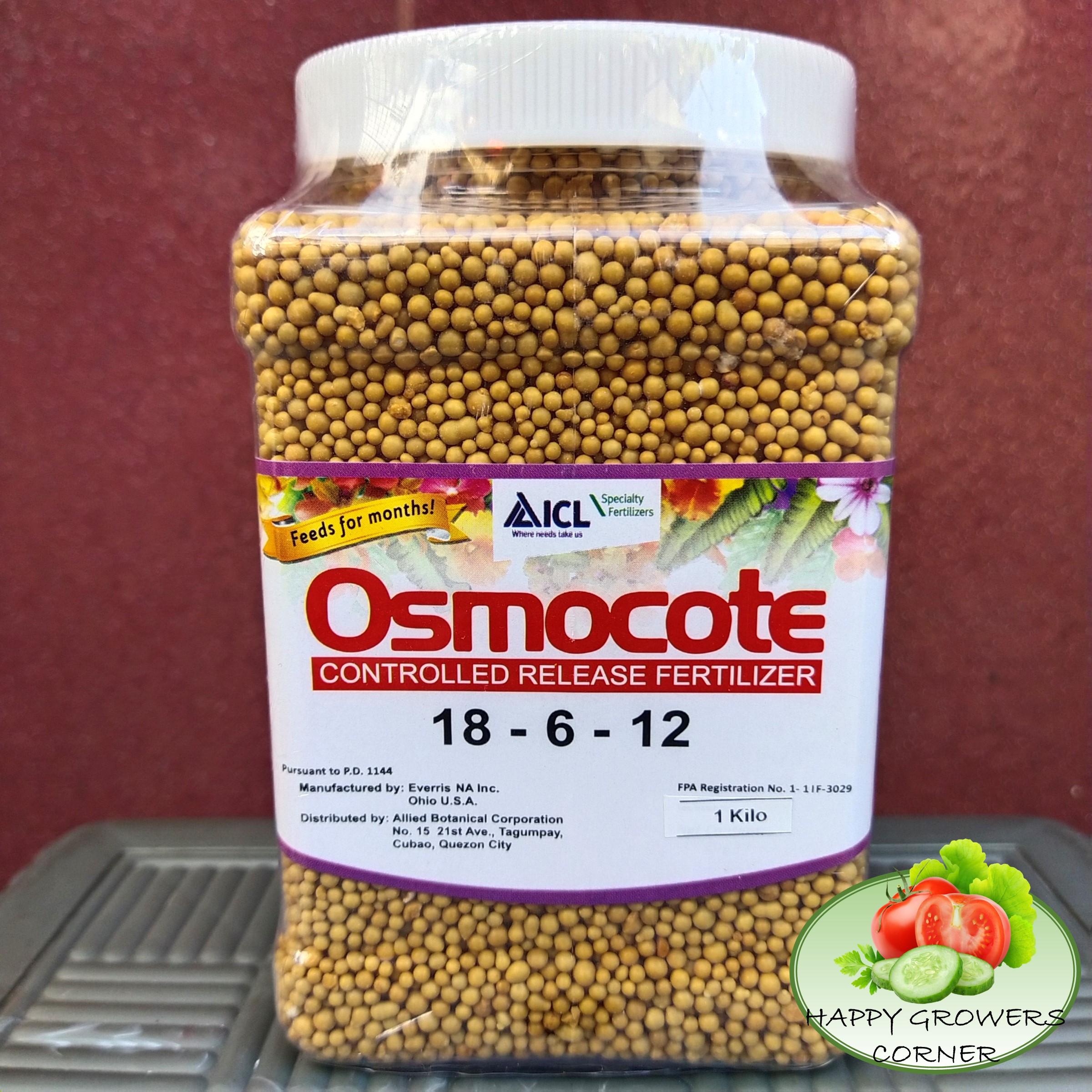 OSMOCOTE 18612 CONTROLLED RELEASED FERTILIZER 89 MONTHS (1 KGS