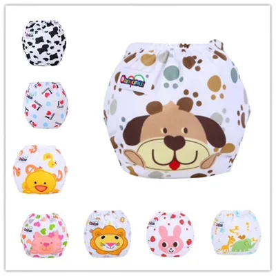 Newborn Baby Cartoon Adjustable Washable Cloth Diapers Pants(Insert sold separately)