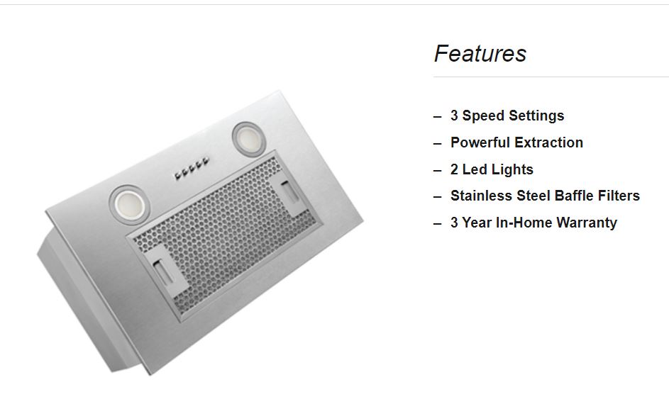 Authentic Stirling 52cm Undermount Rangehood, Australia Int'l Lazada PH